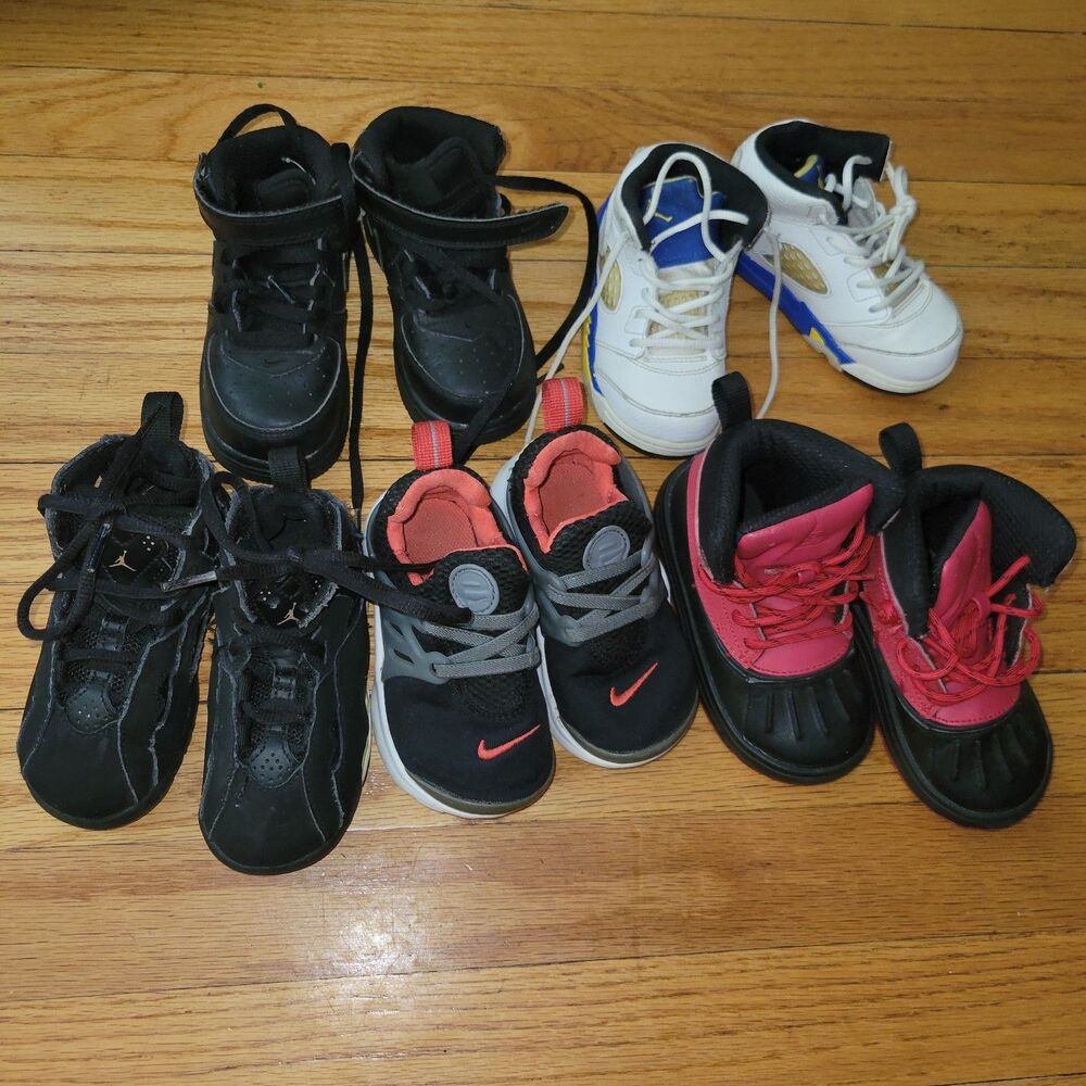 Lot Of Five Size 7 Boys Nike Jordan 23 Presto Acgs Sneaker Boot Air Forces